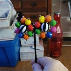 Colorful Beaded Clip On Earrings